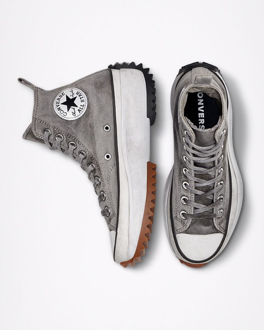 Sapatos Plataforma Converse Run Star Hike Smoked Lona Cano Alto Feminino Branco | PT J0P9175